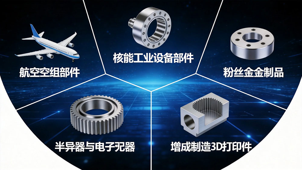 热等静压技术应用领域-航空航天核能粉末冶金半导体增材制造